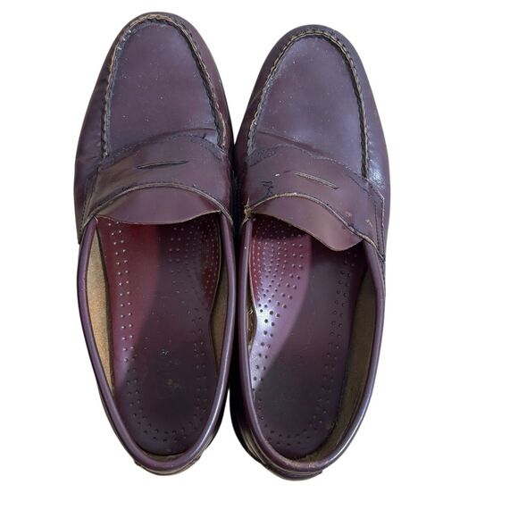 GH Bass & Co Shoes Mens 11.5 M Weejuns Penny Loafers Brown Slip On Burgundy - Picture 4 of 9